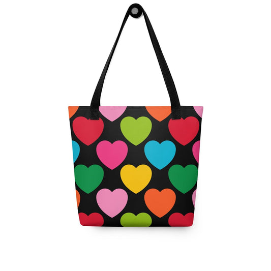 ELLIE LOVE mix black - Tote Bag - Bold Heart Print