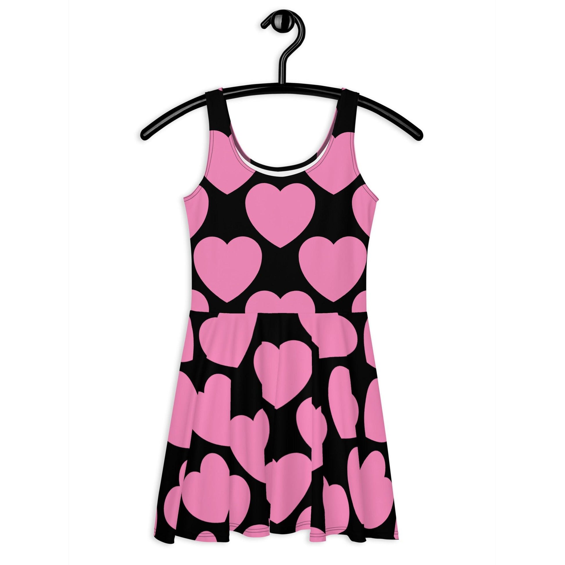 pink and black skater dress Girl TCP HOT PINK HEARTS BLACK SKATER DRESS EUC 10 12 Valentine's?