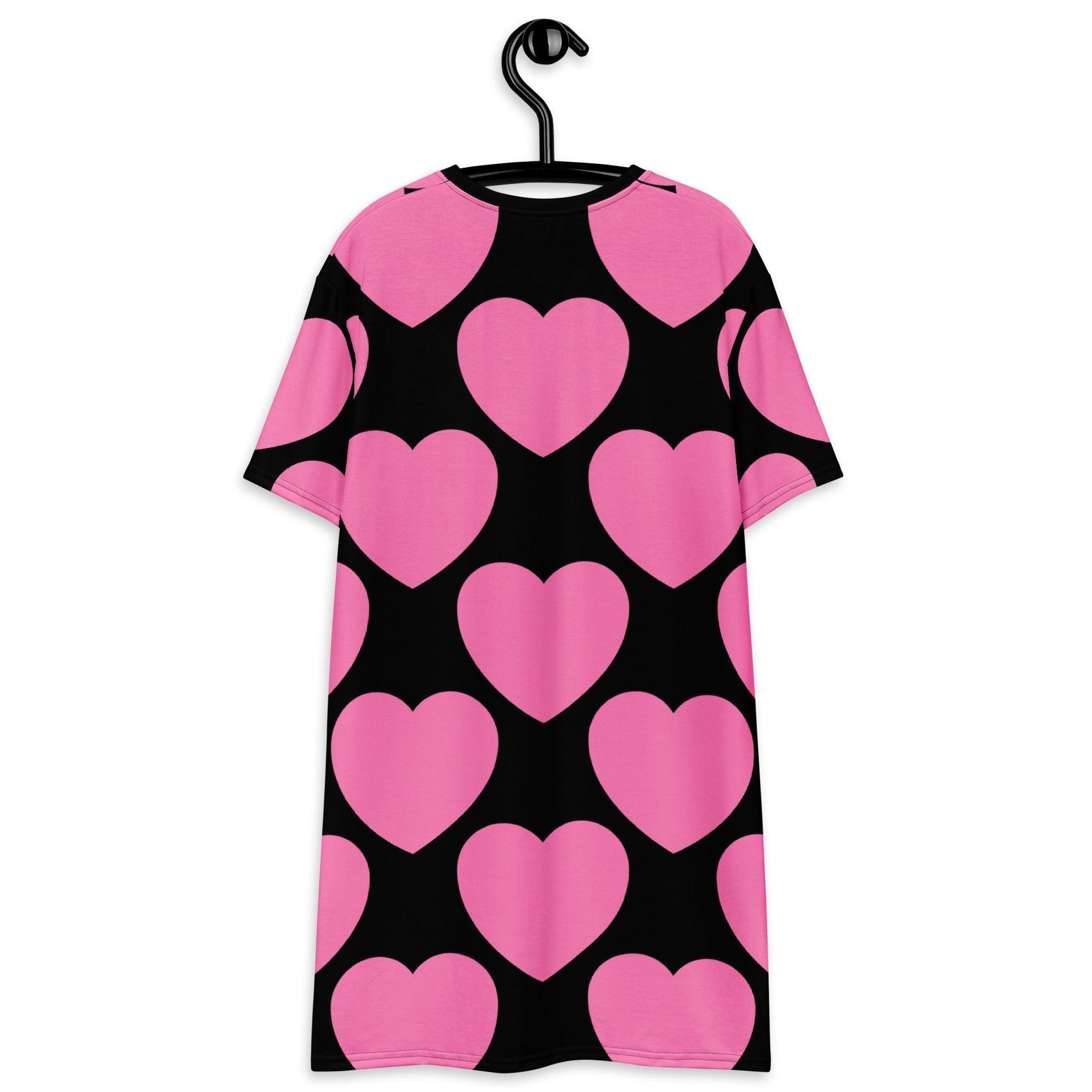 ELLIE LOVE pink black - T-Shirt Dress - SHALMIAK