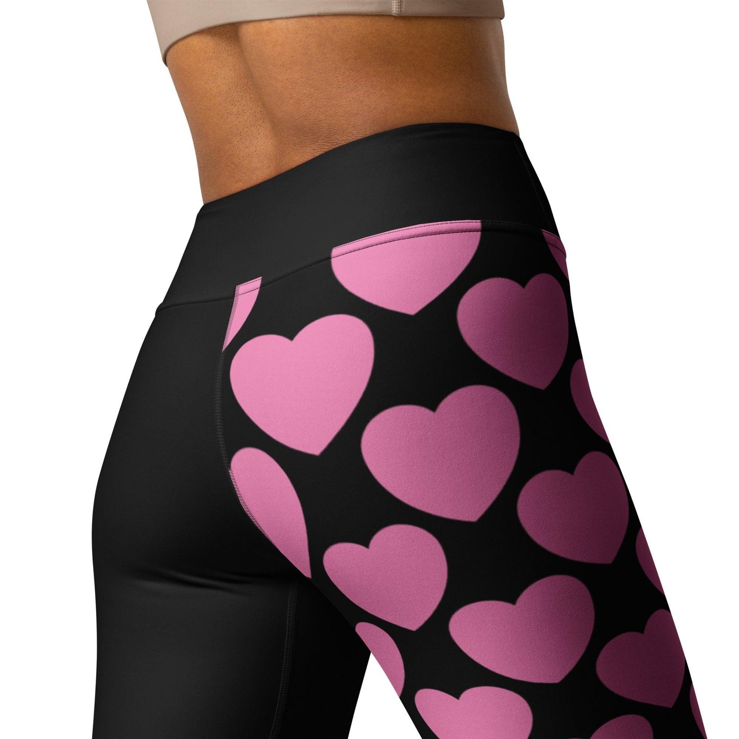 ELLIE LOVE pink black - Yoga Leggings - SHALMIAK