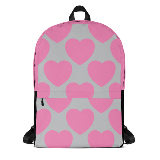 ELLIE LOVE pink grey - Backpack - SHALMIAK