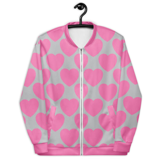 ELLIE LOVE pink grey - Bomber Jacket - SHALMIAK