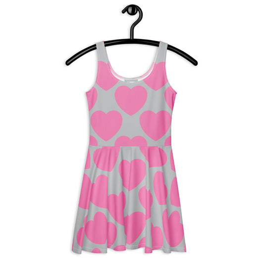 ELLIE LOVE pink grey - Skater Dress - SHALMIAK