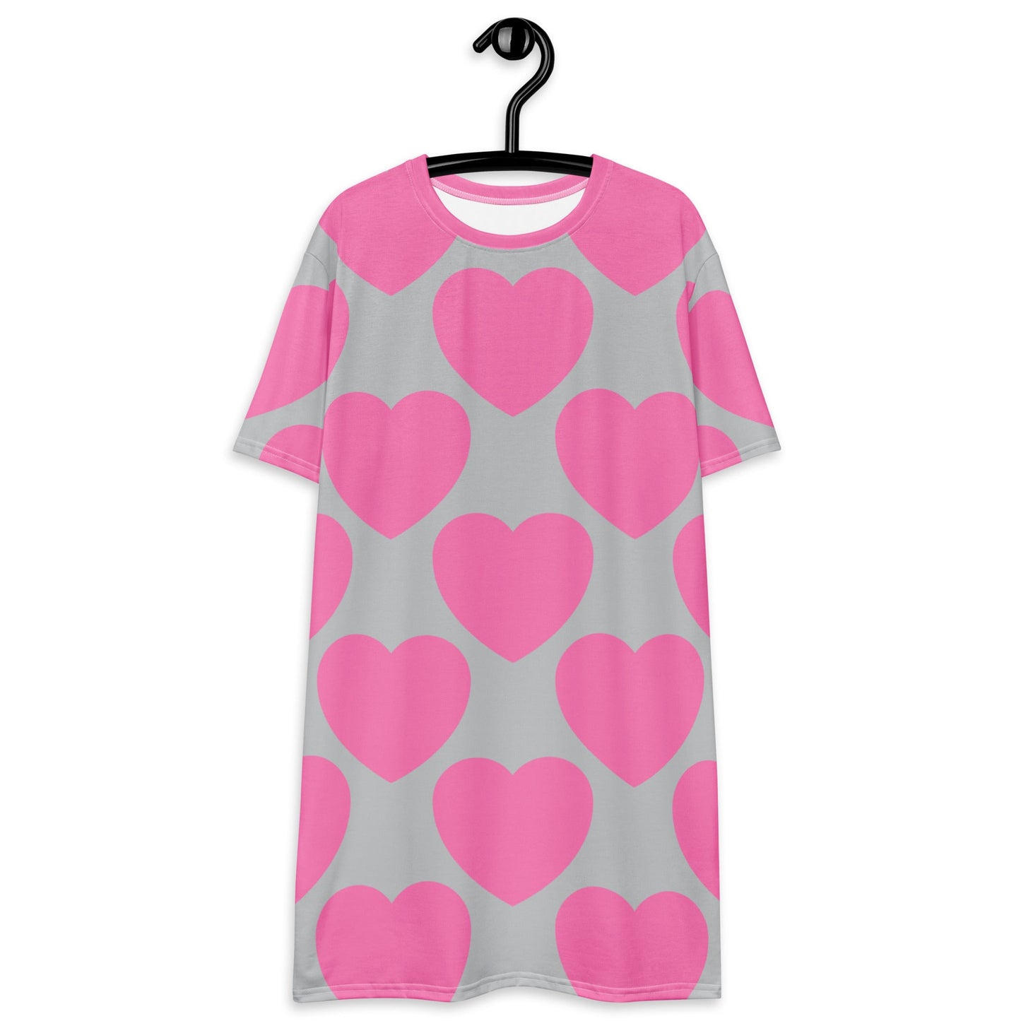 ELLIE LOVE pink grey - T-Shirt Dress - SHALMIAK