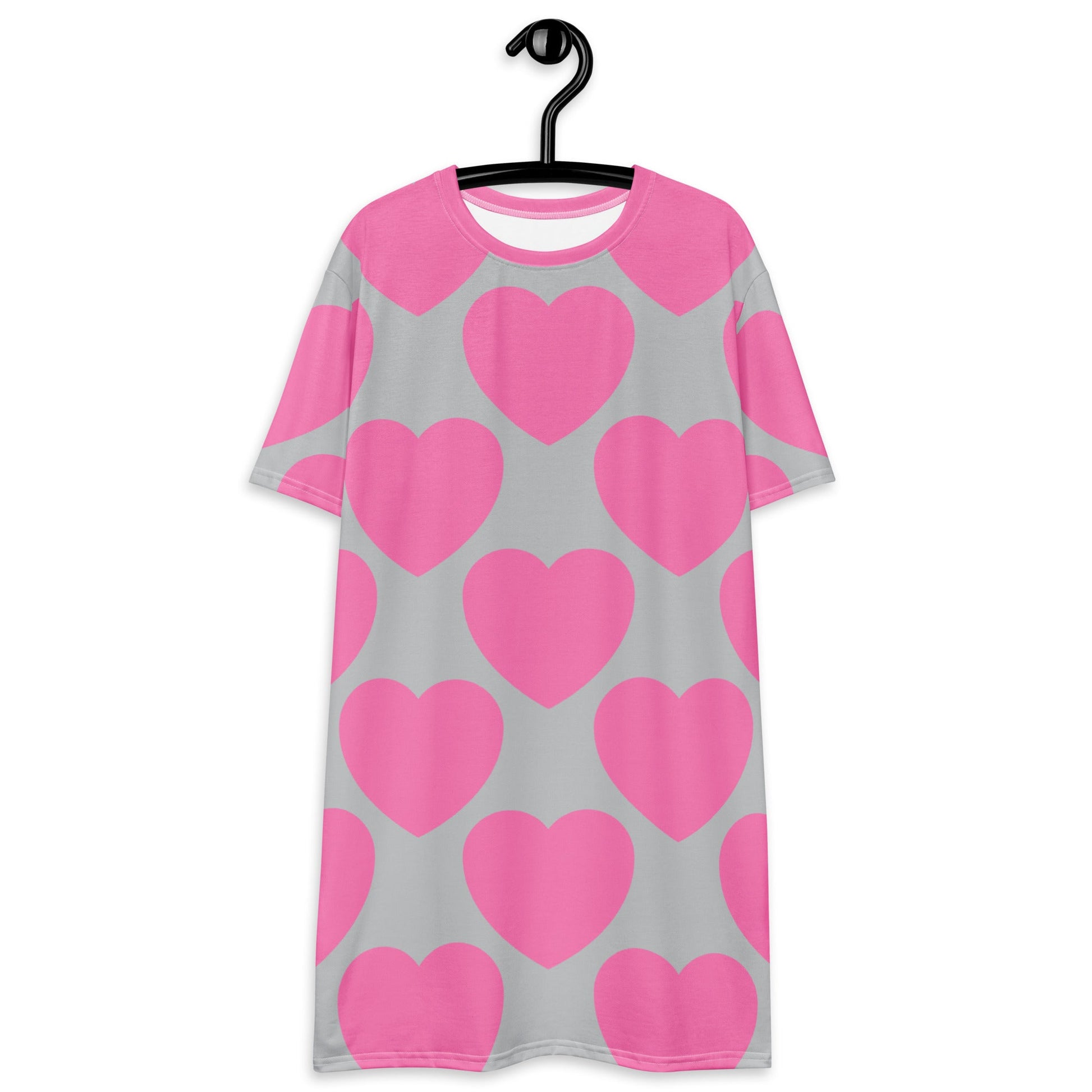 ELLIE LOVE pink grey - T-Shirt Dress - SHALMIAK