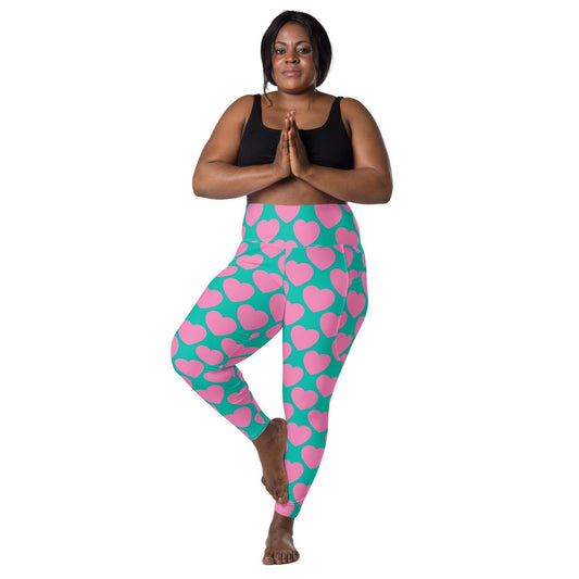 ELLIE LOVE pink mint - Leggings With Pockets - SHALMIAK