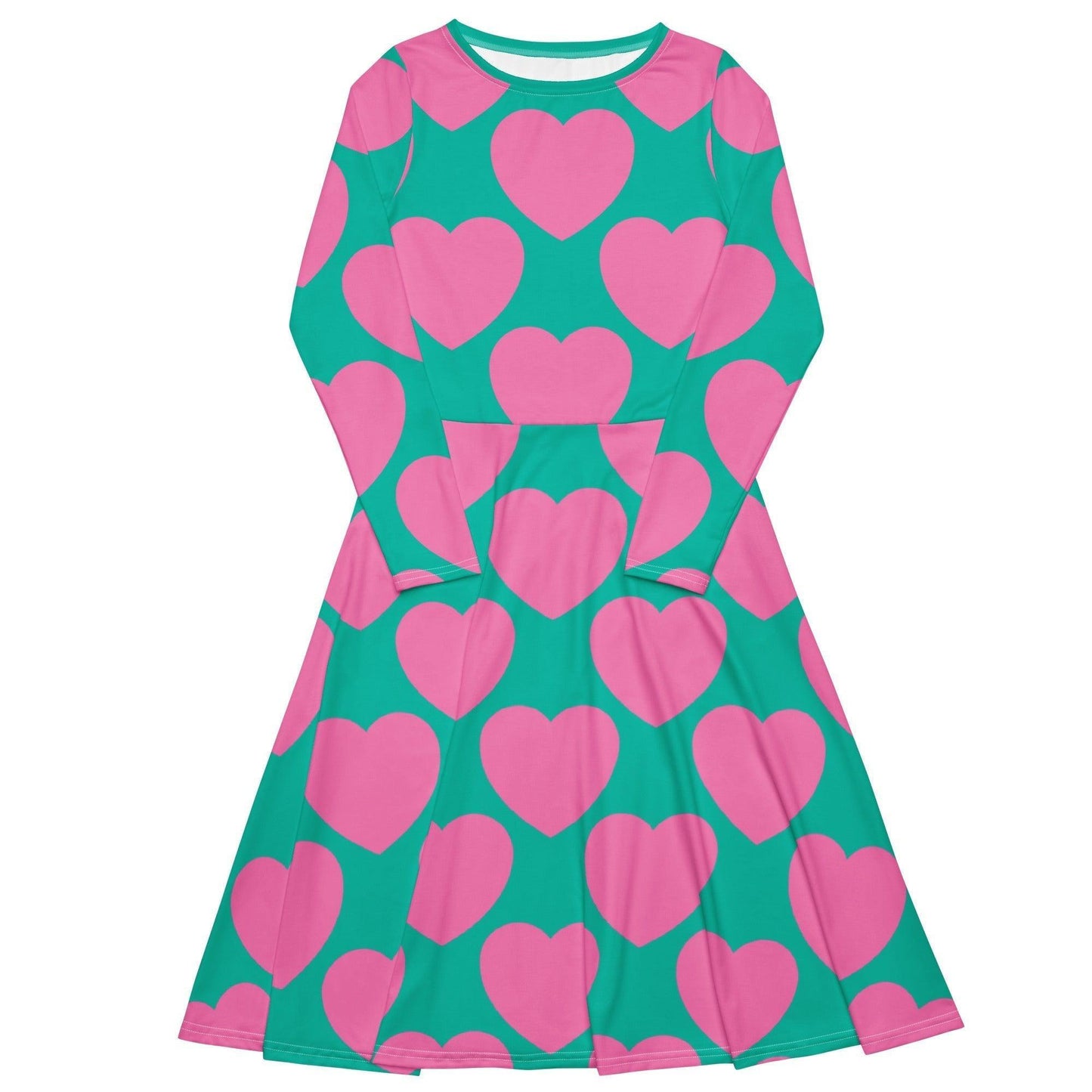 ELLIE LOVE pink mint - Midi Dress With Pockets - SHALMIAK