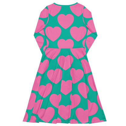 ELLIE LOVE pink mint - Midi Dress With Pockets - SHALMIAK