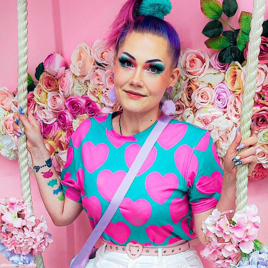 ELLIE LOVE pink mint - Organic Cotton T-Shirt - SHALMIAK