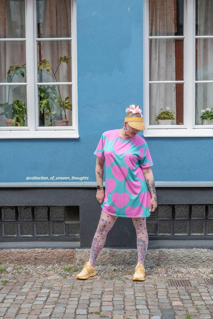 ELLIE LOVE pink mint - T-Shirt Dress - SHALMIAK