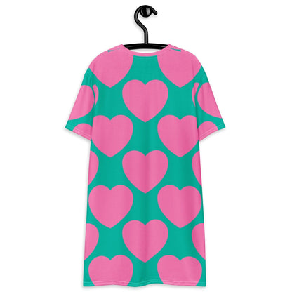 ELLIE LOVE pink mint - T-Shirt Dress - SHALMIAK