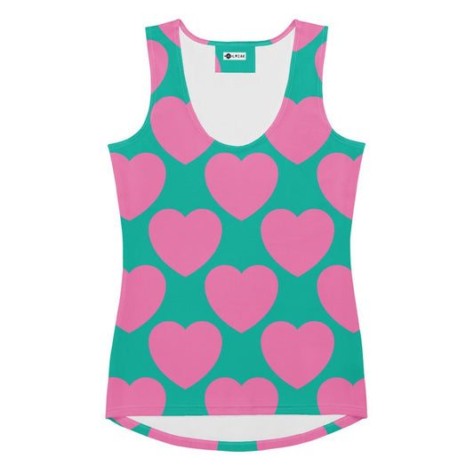 ELLIE LOVE pink mint - Tank Top - Bold Heart Print