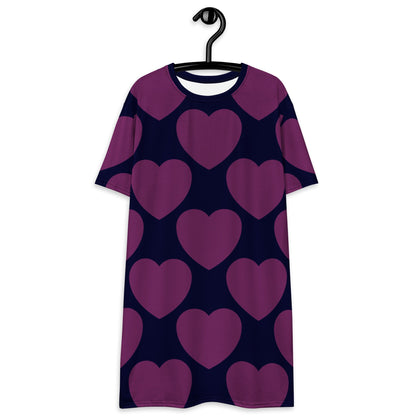 ELLIE LOVE plum - T-Shirt Dress - SHALMIAK