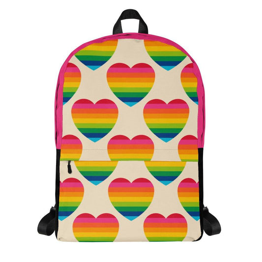 Backpack - ELLIE LOVE rainbow - Bold Heart Print