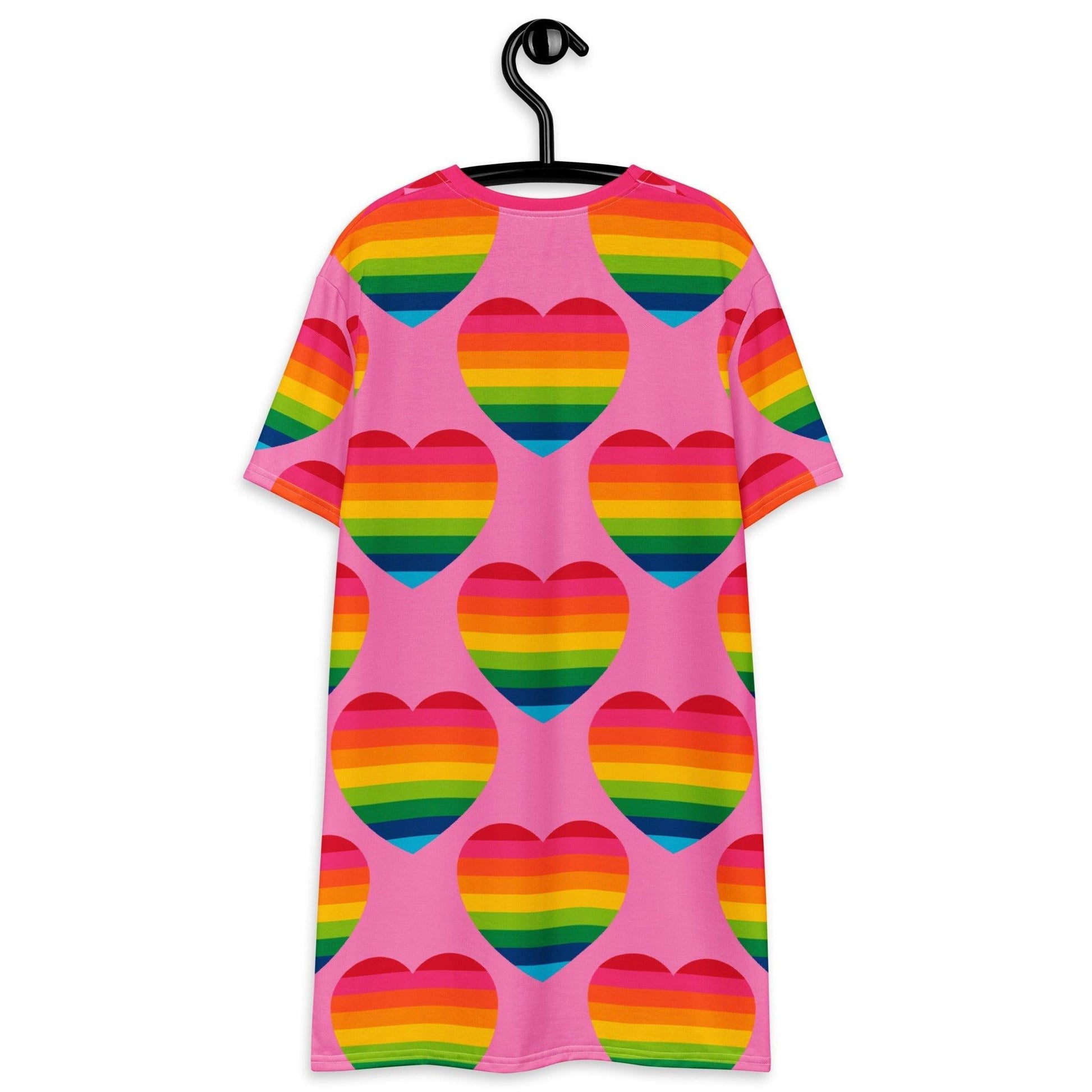 ELLIE LOVE rainbow pink - T-Shirt Dress - SHALMIAK