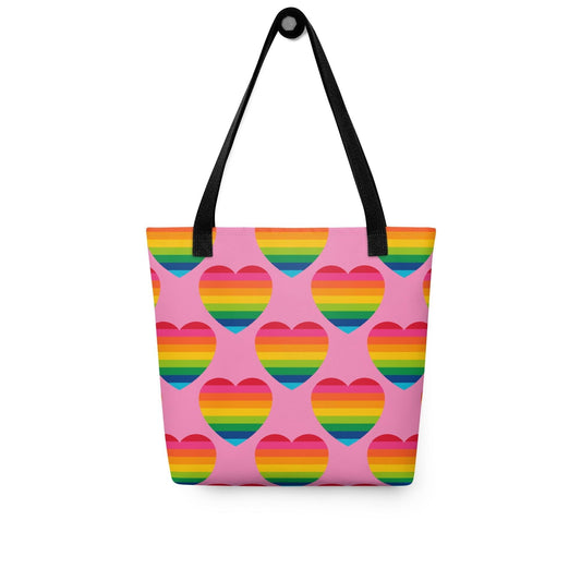 ELLIE LOVE rainbow pink - Tote Bag - SHALMIAK