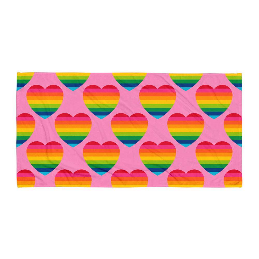 ELLIE LOVE rainbow pink - Towel - SHALMIAK