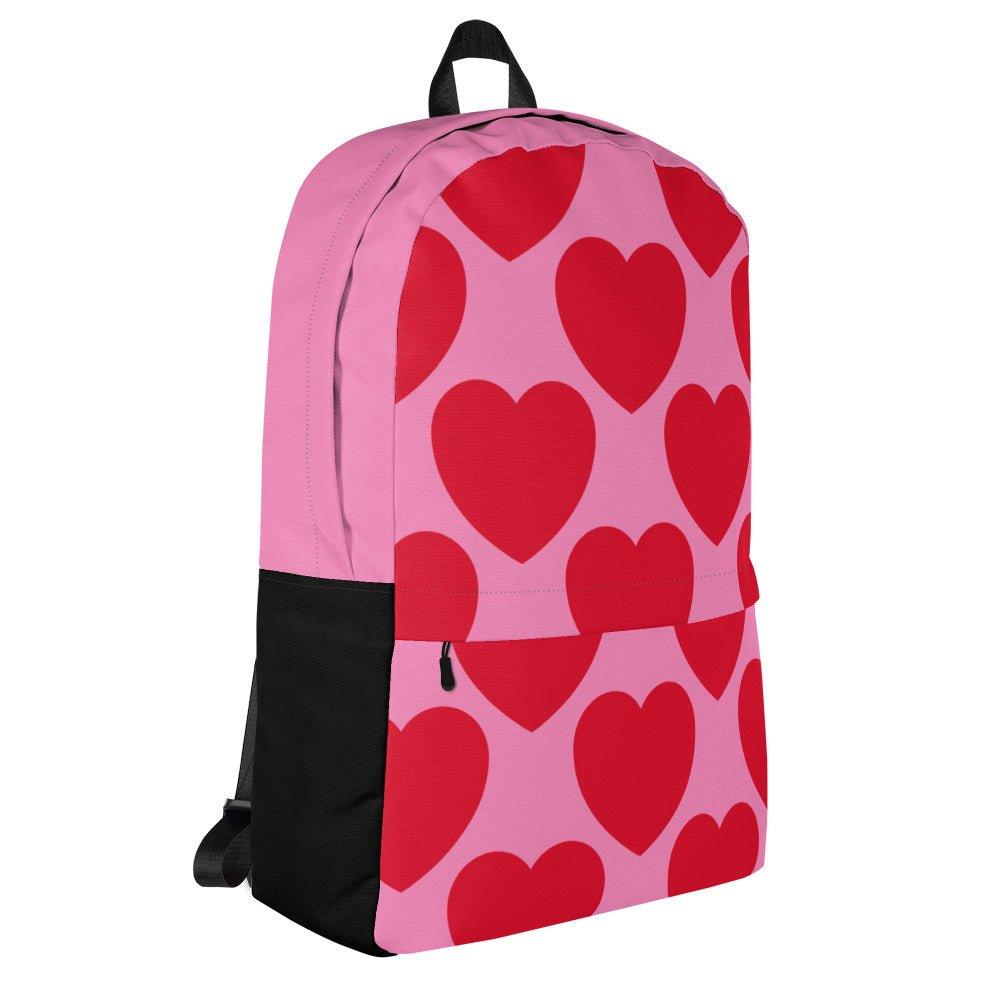 ELLIE LOVE red - Backpack - Bold Heart Print