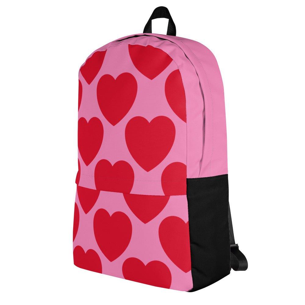ELLIE LOVE red - Backpack - Bold Heart Print