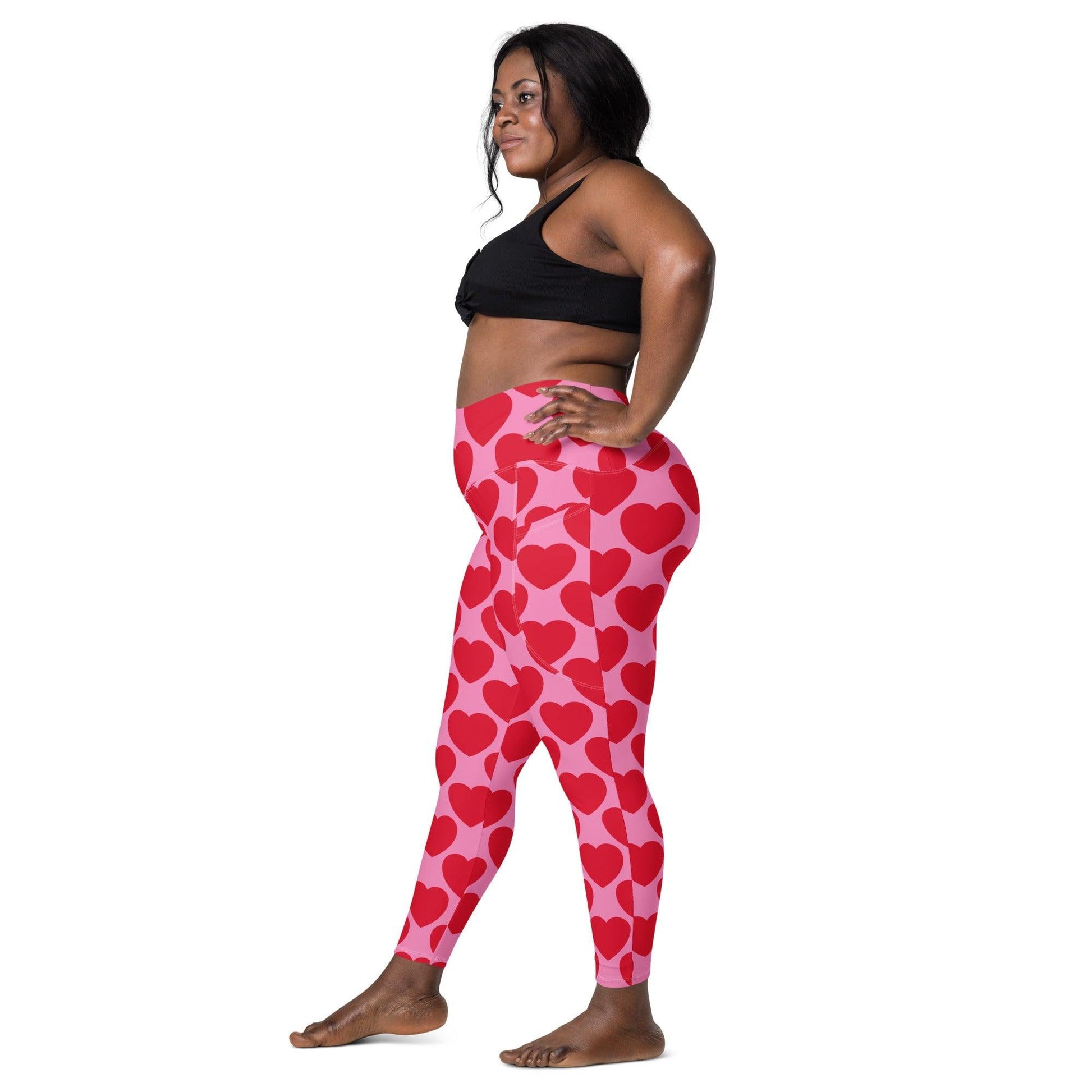 ELLIE LOVE red - Leggings With Pockets - SHALMIAK