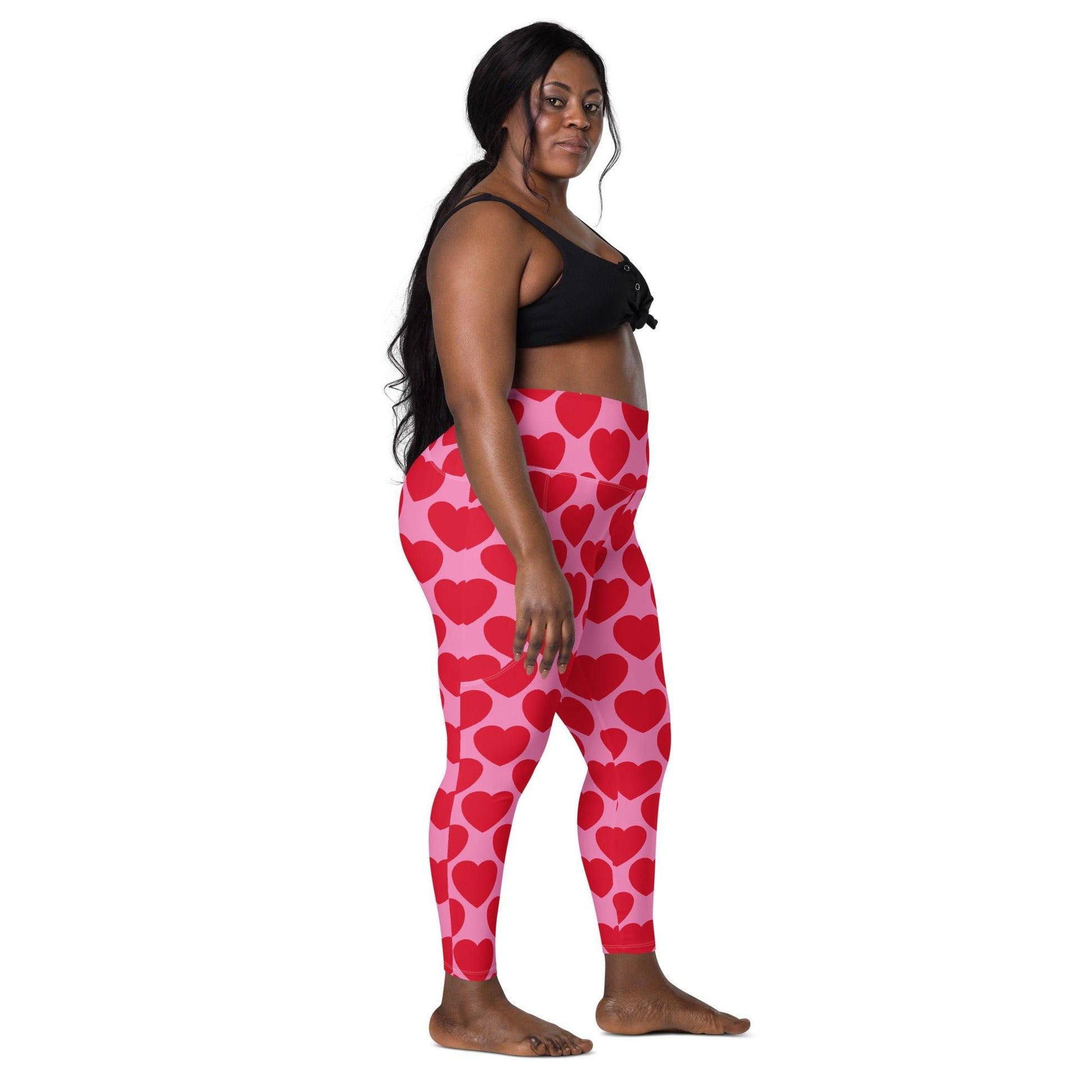 ELLIE LOVE red - Leggings With Pockets - SHALMIAK