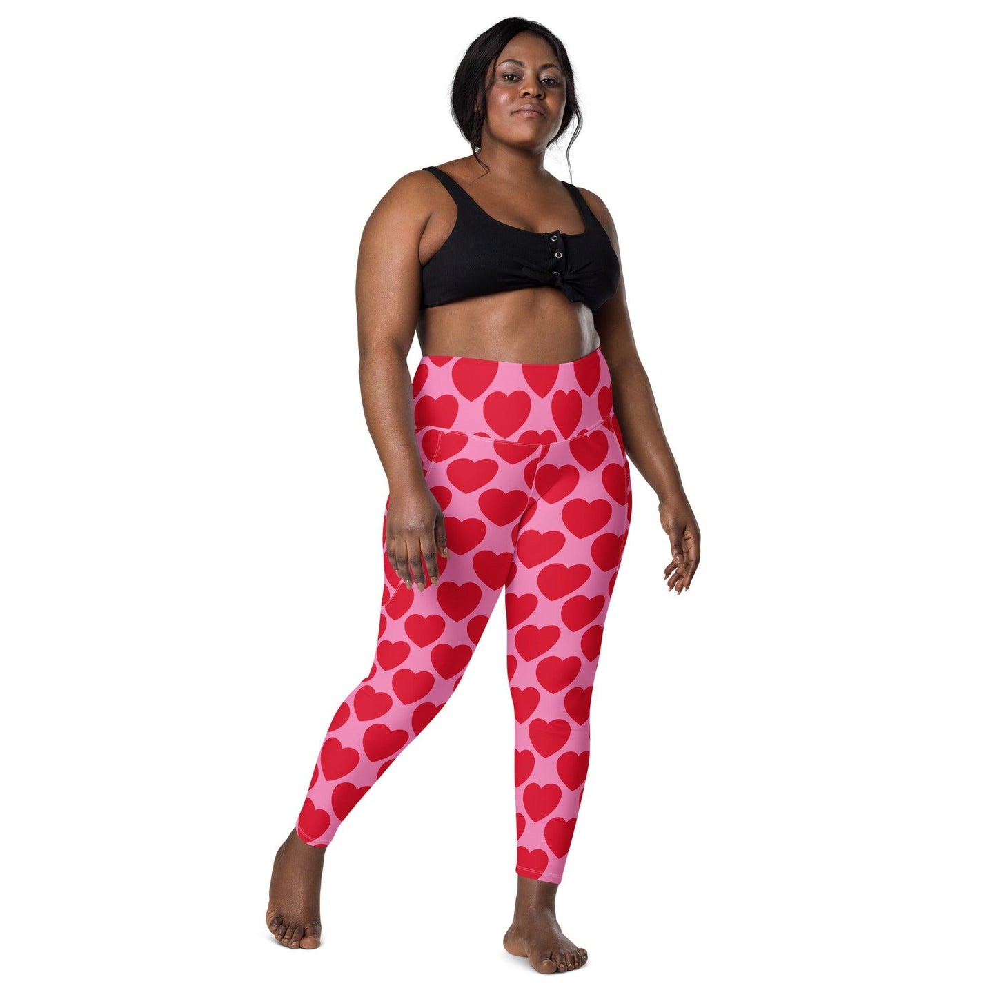 ELLIE LOVE red - Leggings With Pockets - SHALMIAK