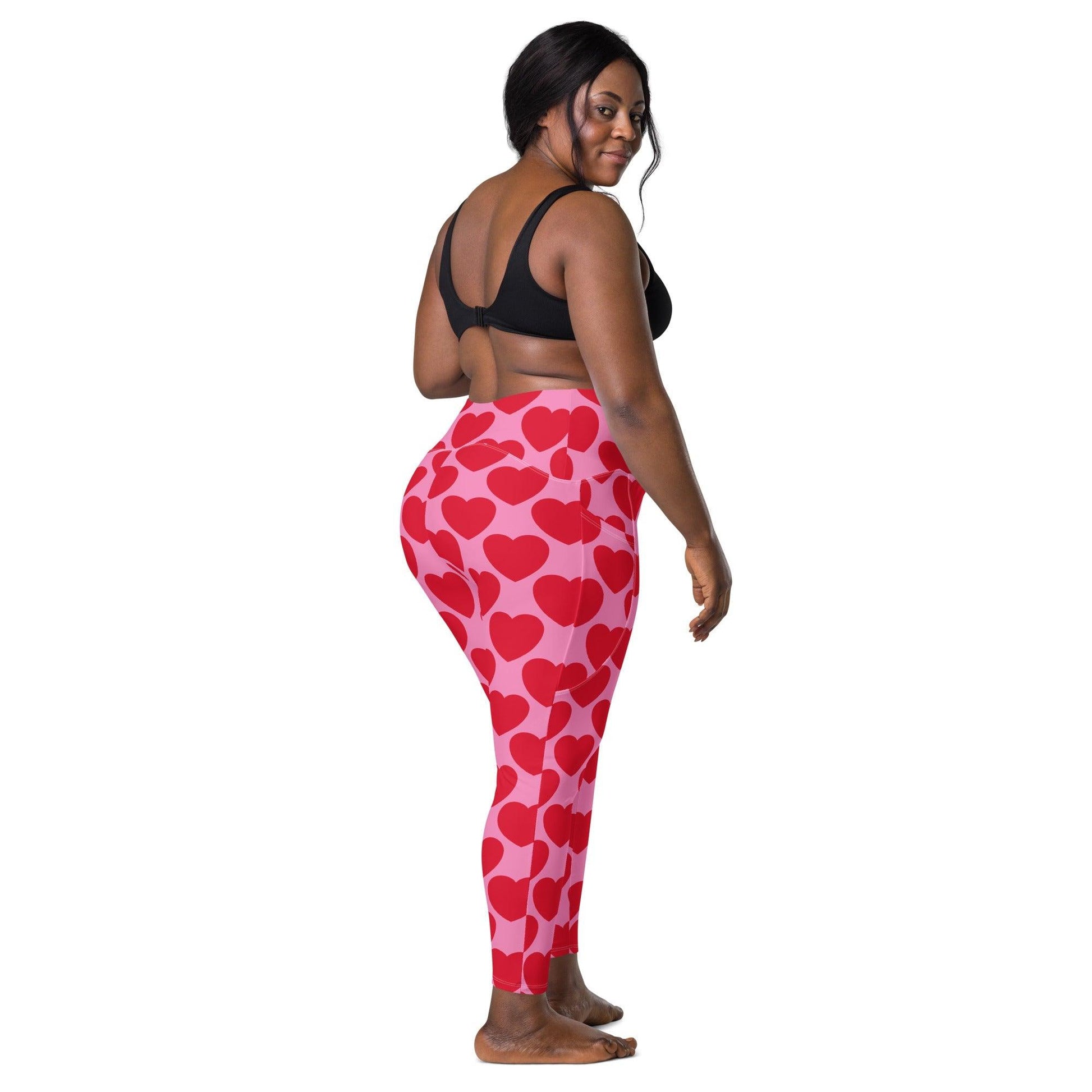 ELLIE LOVE red - Leggings With Pockets - SHALMIAK