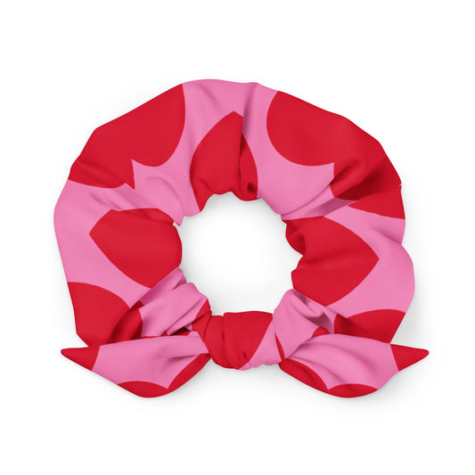 Scrunchie - ELLIE LOVE red - Bold Heart Print