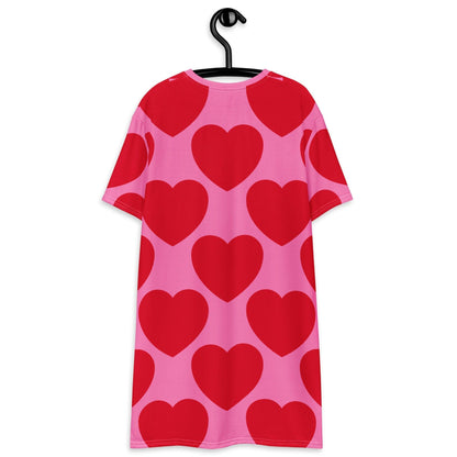 ELLIE LOVE red - T-Shirt Dress - SHALMIAK