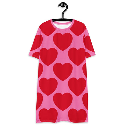 ELLIE LOVE red - T-Shirt Dress - SHALMIAK