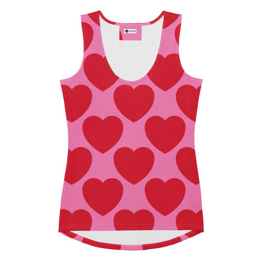 ELLIE LOVE red - Tank Top - Bold Heart Print