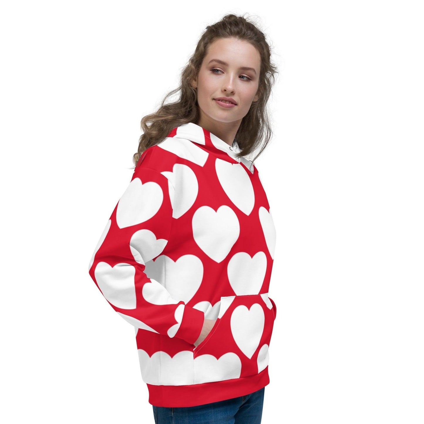 ELLIE LOVE red white - Hoodie - SHALMIAK