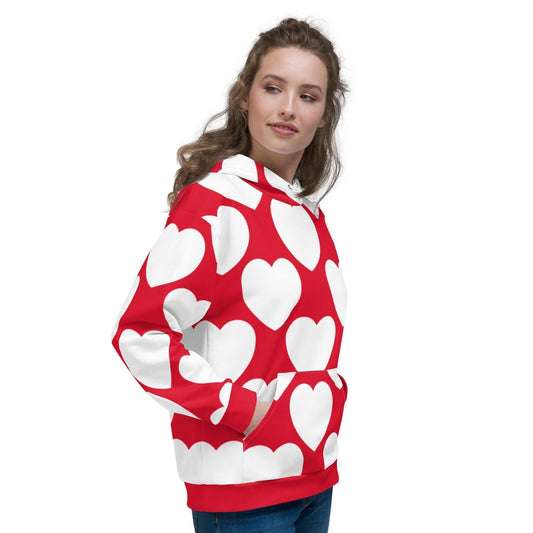 ELLIE LOVE red white - Hoodie - SHALMIAK