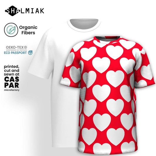 ELLIE LOVE red white - Organic Cotton T-Shirt - SHALMIAK