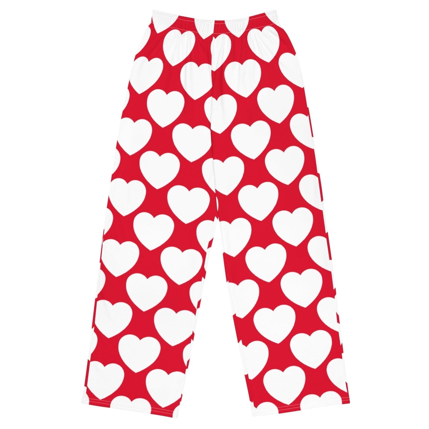 Pants - ELLIE LOVE red white - Bold Heart Print