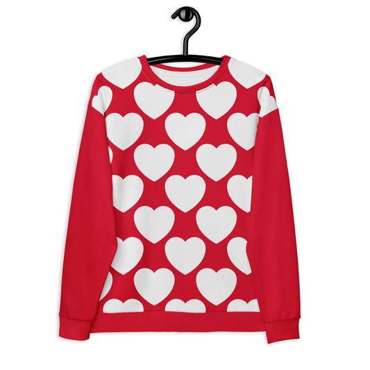 ELLIE LOVE red white - Sweatshirt - Bold Heart Print