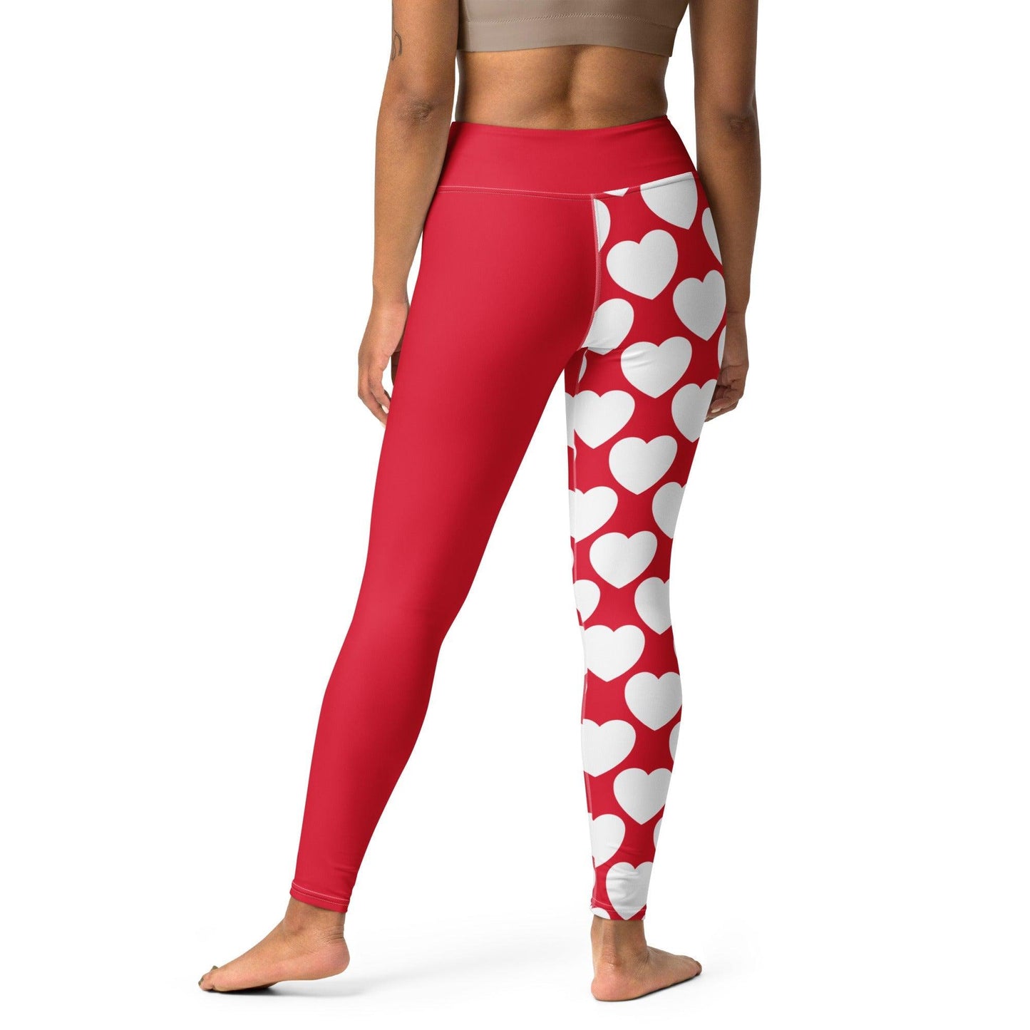 ELLIE LOVE red white - Yoga Leggings - SHALMIAK