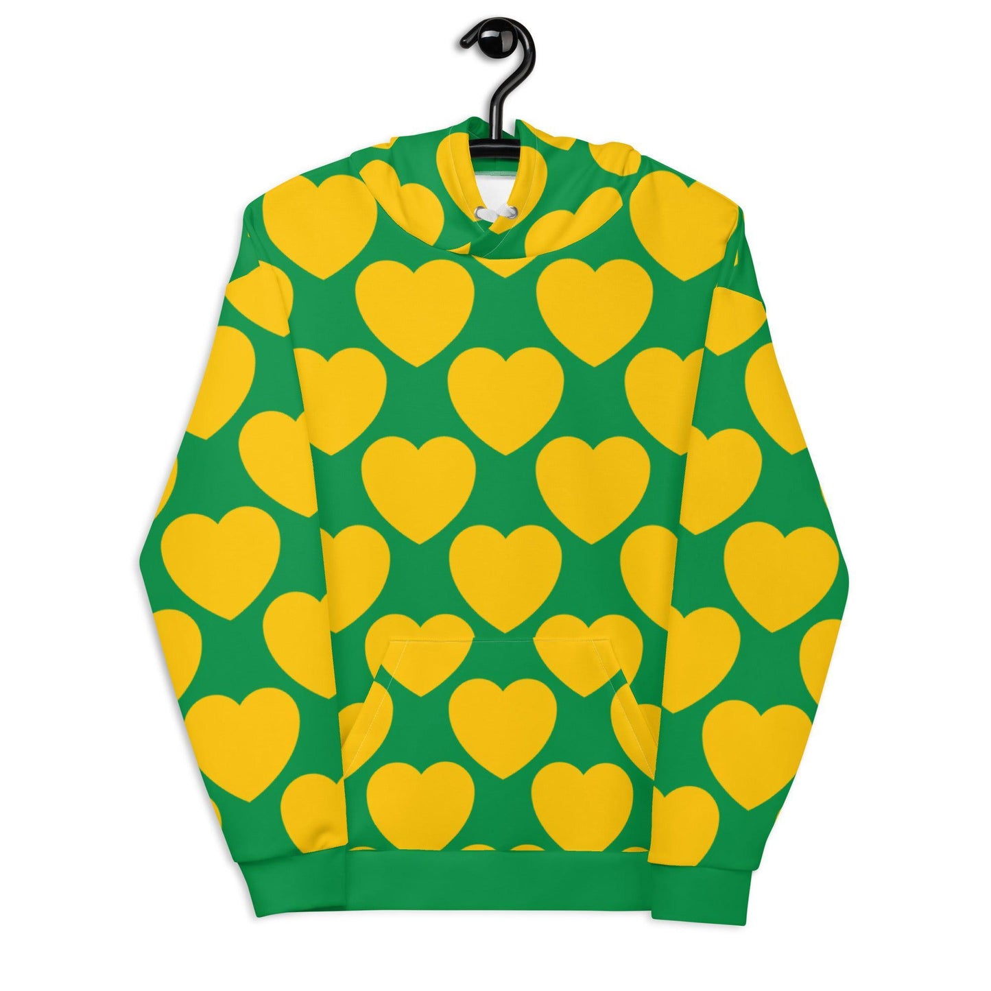 ELLIE LOVE yellow green - Hoodie - Bold Heart Print