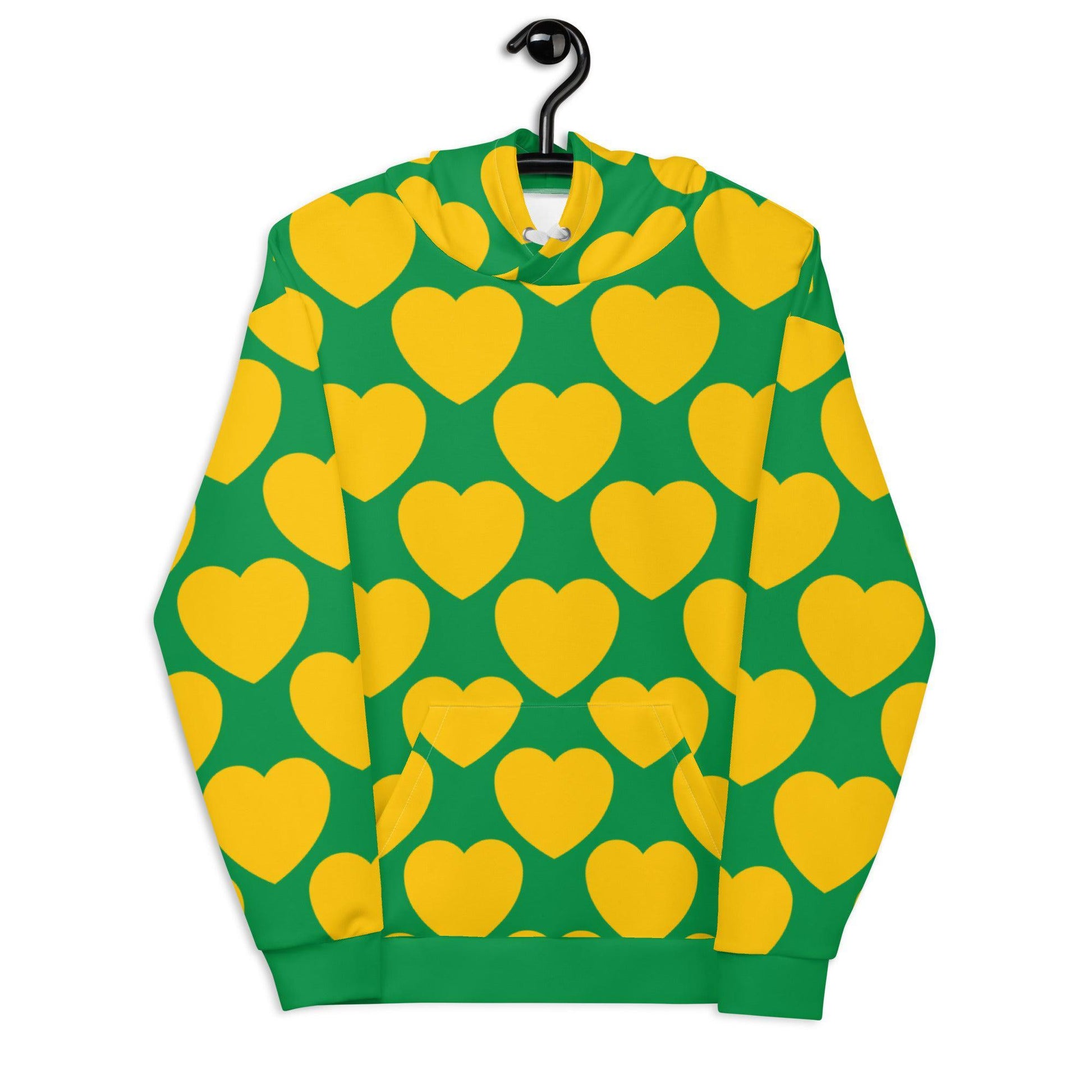 ELLIE LOVE yellow green - Hoodie - Bold Heart Print