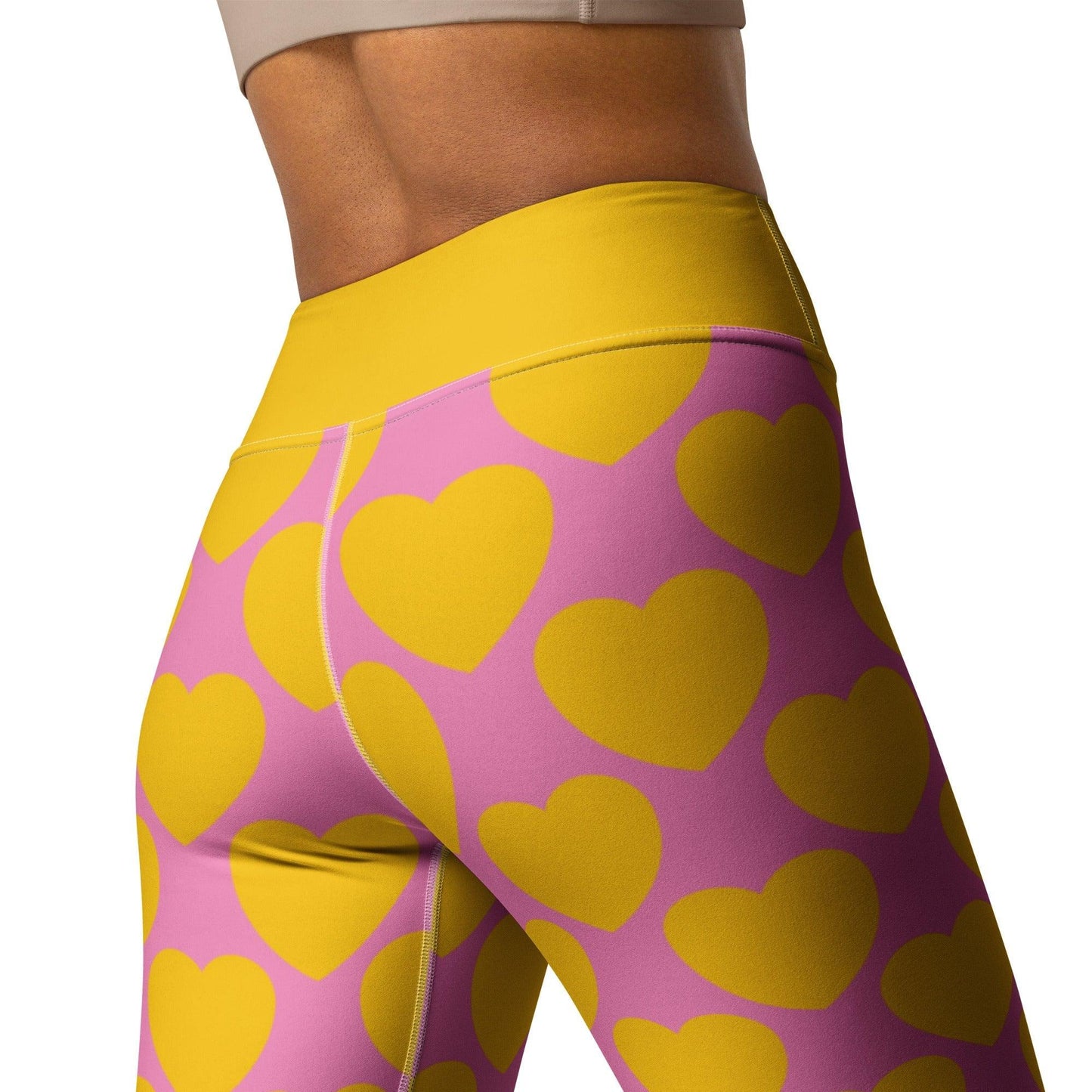ELLIE LOVE yellow pink - 2 - Yoga Leggings - SHALMIAK