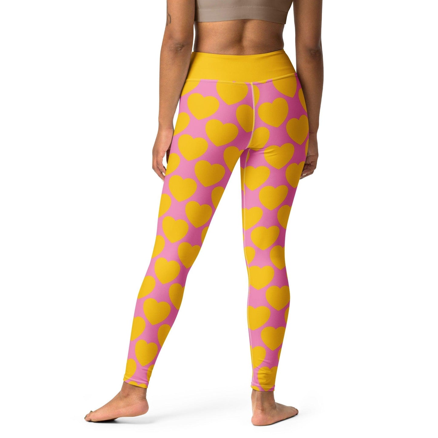 ELLIE LOVE yellow pink - 2 - Yoga Leggings - SHALMIAK