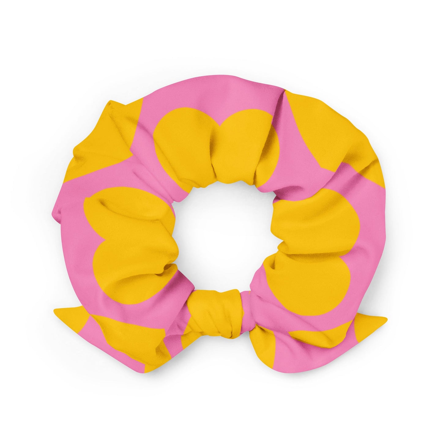ELLIE LOVE yellow pink - Scrunchie - Bold Heart Print