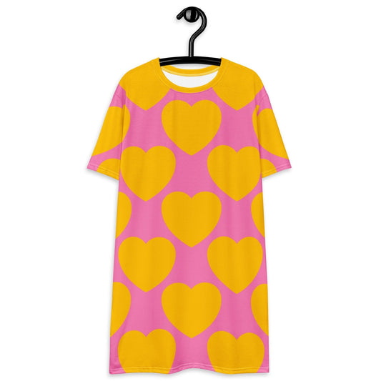 ELLIE LOVE yellow pink - T-Shirt Dress - SHALMIAK