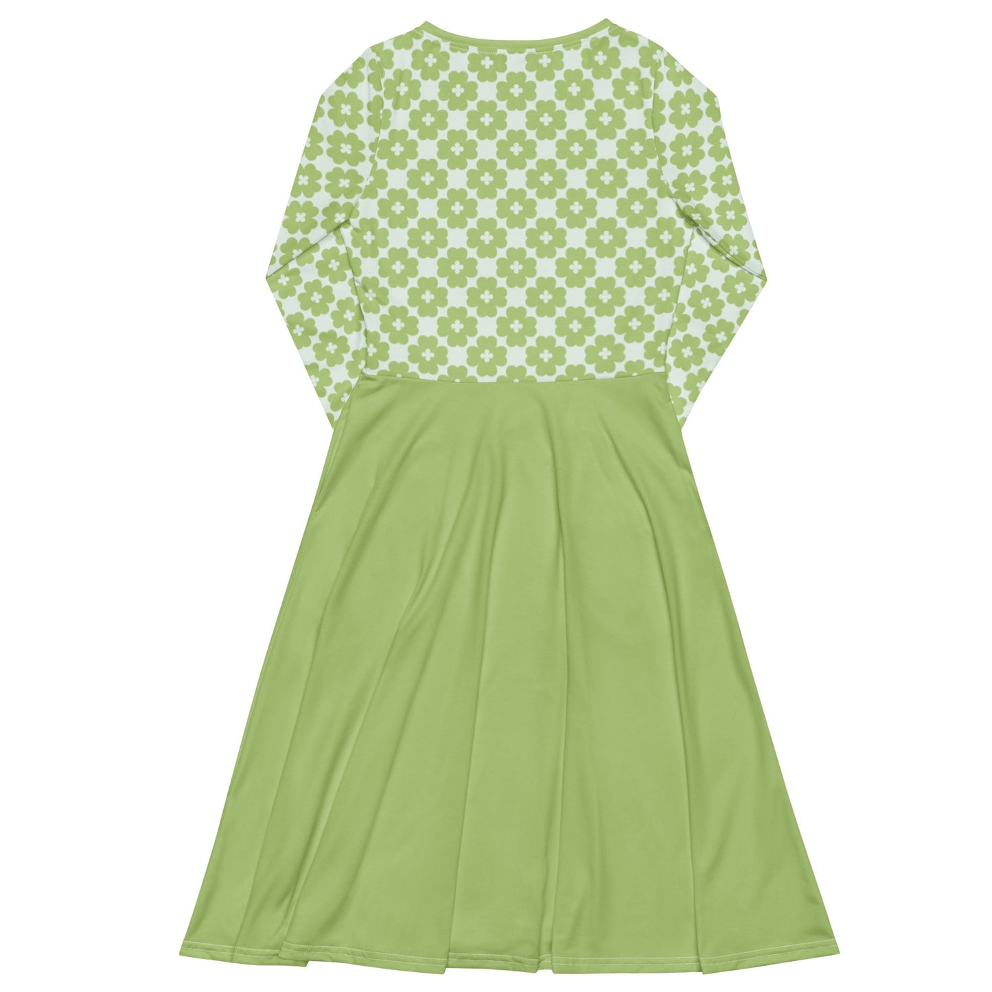 ELLIE LUCK tender green - Midi Dress With Pockets - SHALMIAK