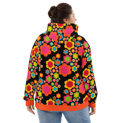 Hoodie - ELLIE MIX - Colorful flower mix print