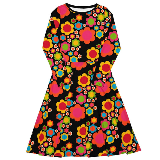 ELLIE MIX - Midi Dress With Pockets - SHALMIAK