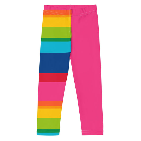 ELLIE rainbow stripe pink - Kids' Leggings - SHALMIAK