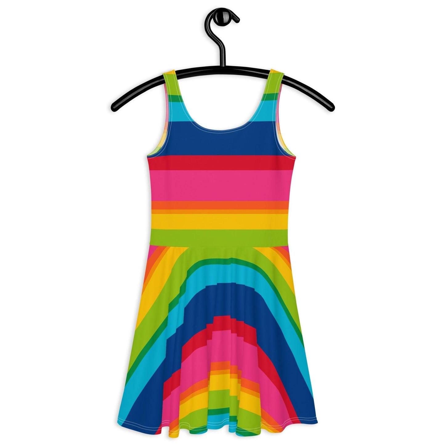 ELLIE rainbow stripe - Skater Dress - SHALMIAK