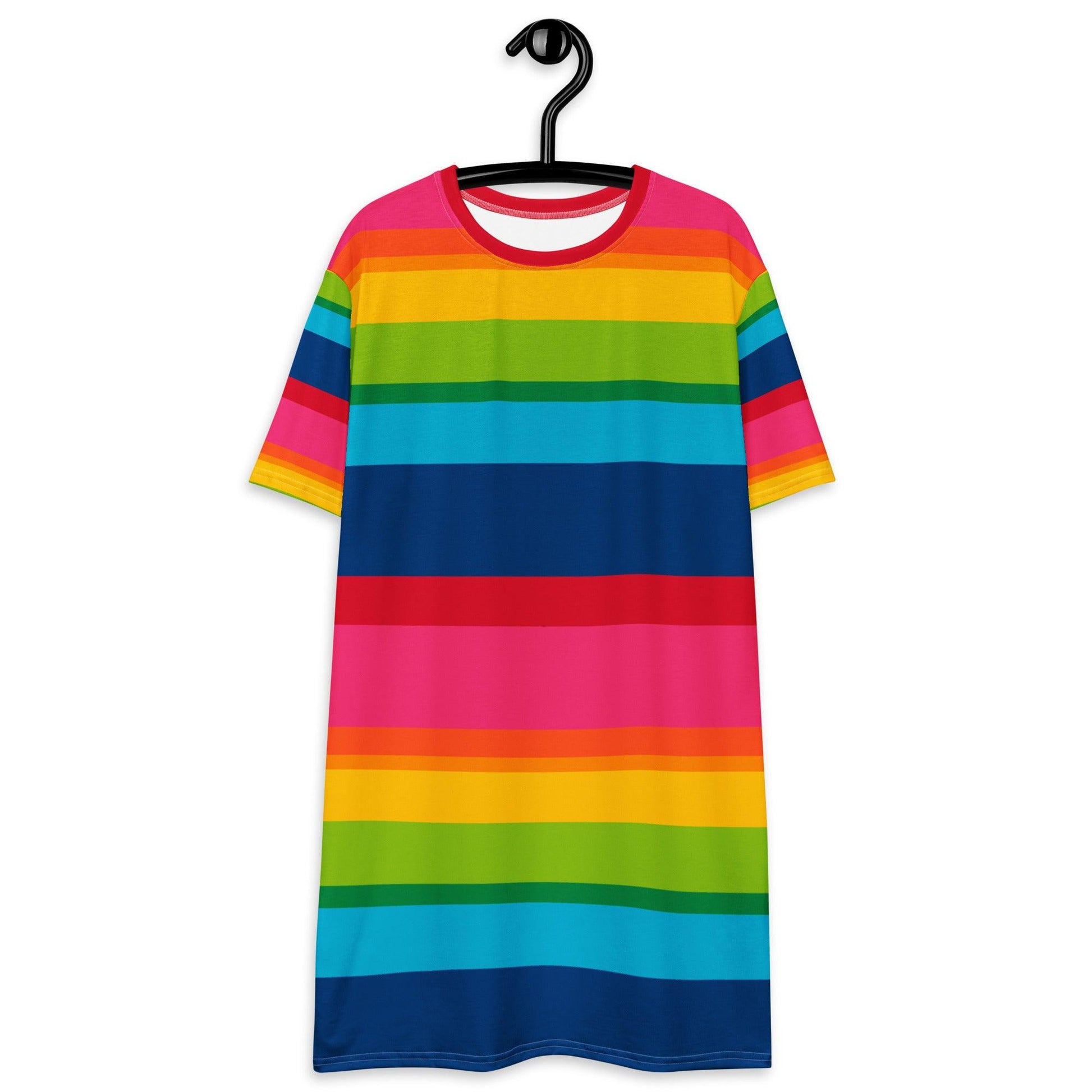 ELLIE rainbow stripe - T-Shirt Dress - SHALMIAK