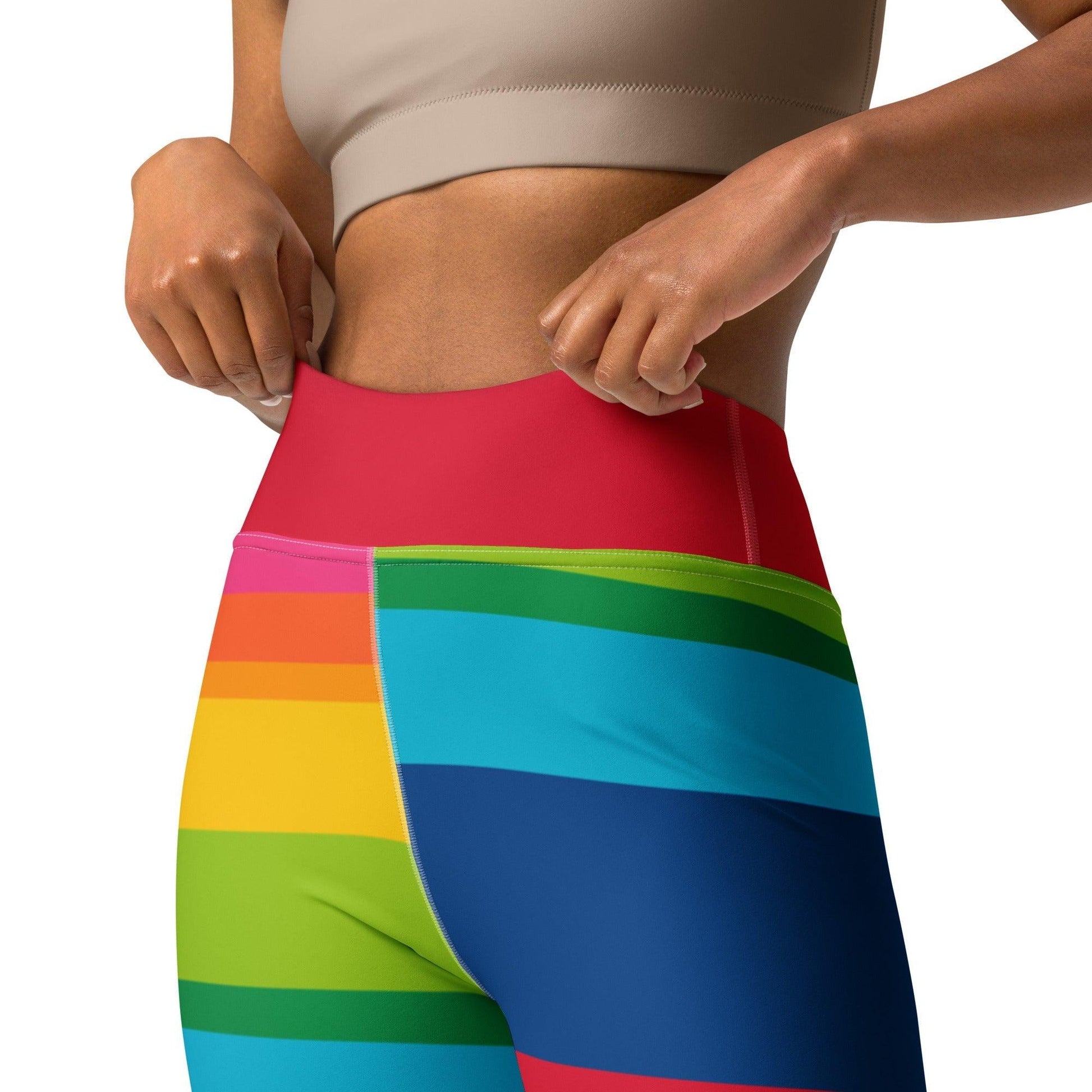 ELLIE rainbow stripe - Yoga Leggings - SHALMIAK